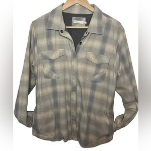Prana Flannel Button Down Shacket XL Extra Large